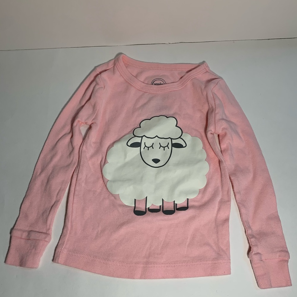 Wonder Nation Kids Pink Pajamas Shirt Size 24.